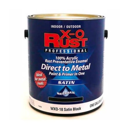 General Paint Rust Preventative Paint/Primer, Satin, Water Base, Satin Black, 1 gal 176839